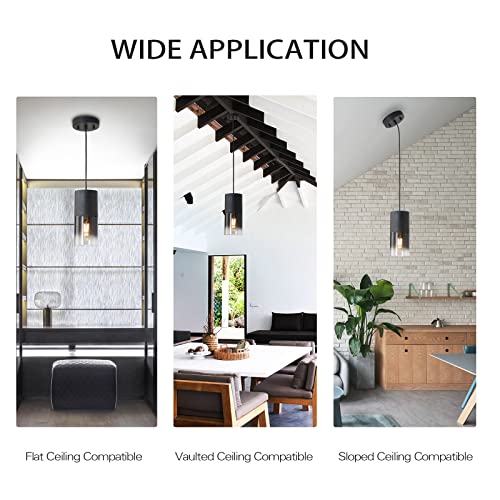 3 Pack Black Pendant Light Fixtures (3 Count)