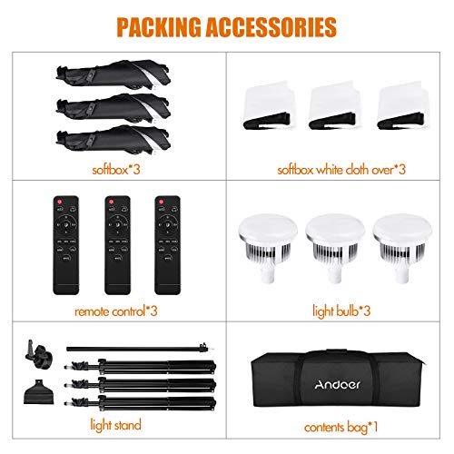 Softbox Photography Lighting Kit Professional Studio Equipment with 20"x28" Softbox