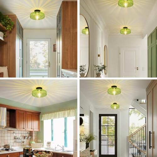 Glass Semi Flush Ceiling Lights