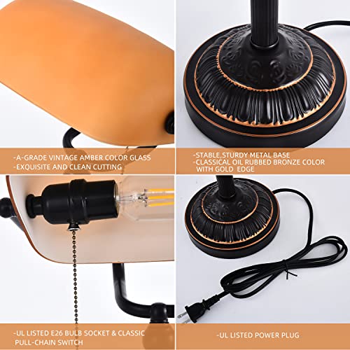 Bankers Desk Lamp with USB