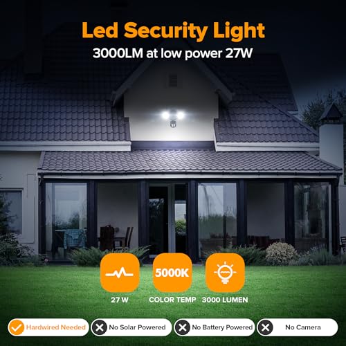 2 Pack LED Security Light Motion Sensor Outdoor Lights