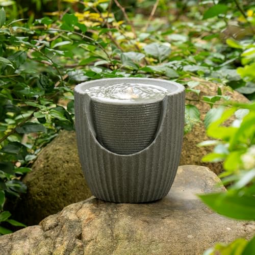 9.84” H Small Outdoor Water Fountain Made with Eco