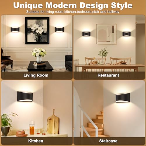 Black Modern LED Wall Sconce