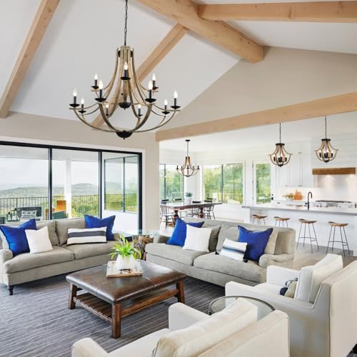 Farmhouse Chandeliers for Dining Room Light Fixture