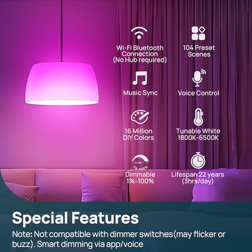A19 Smart Light Bulbs (2 Count)