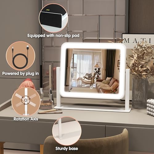 Vanity Mirror with Lights 16"×13" Makeup Mirror with Lights