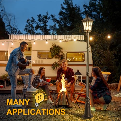 Dusk to Dawn Outdoor Post Lights with Outlet