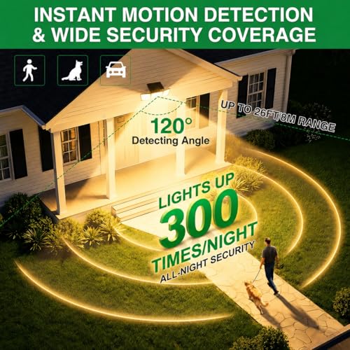 Solar Outdoor Lights Motion Sensor (4 Count)