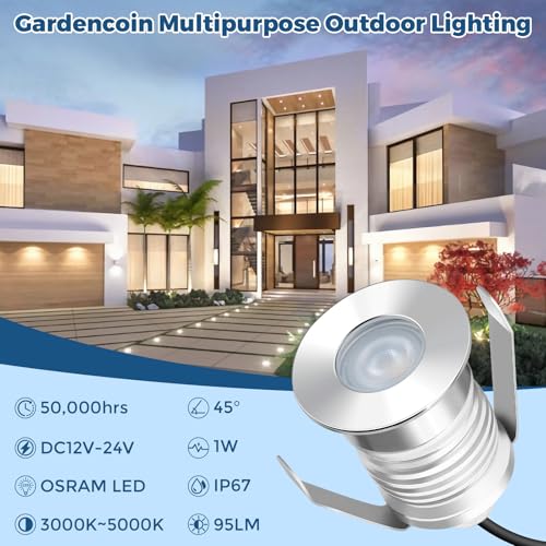 Outdoor Recessed LED Lights (6 Count)