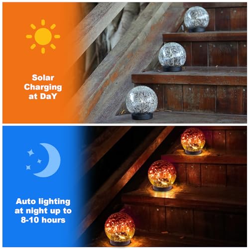 Solar Globe Lights Outdoor Waterproof (2 Count)