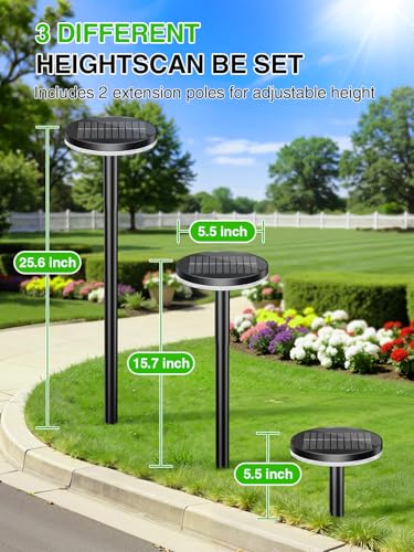 3X Larger & Taller Solar Pathway Lights Outdoor