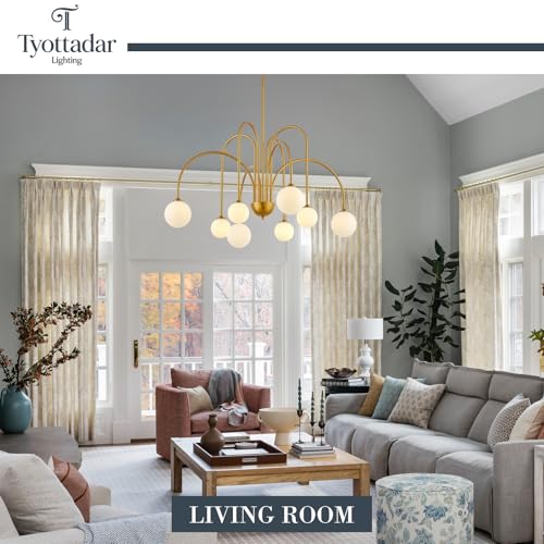 Modern Gold Sputnik Chandelier 8