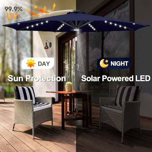 Solar Patio Umbrella with a Centre Light