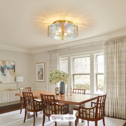 Brushed Gold Semi Flush Mount Ceiling Light