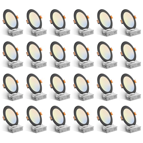 24 Pack 6 Inch LED Recessed Light with Junction Box (24 Count)