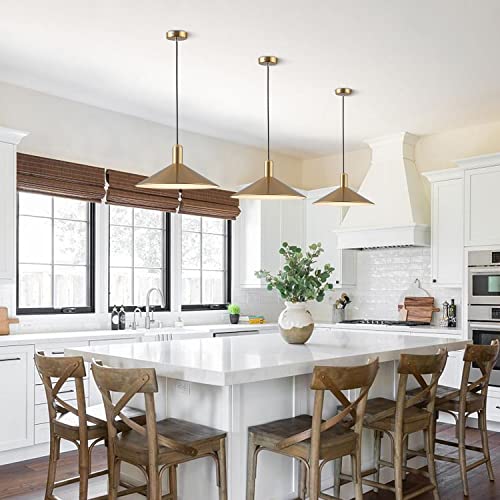 13.8” Large Farmhouse Brass Gold Dome Pendant Lights Kitchen Island