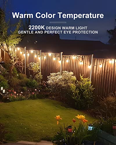 LED Outdoor String Lights 400FT Patio Lights with 128 Shatterproof ST38 Vintage Edison Bulbs (400 Foot)