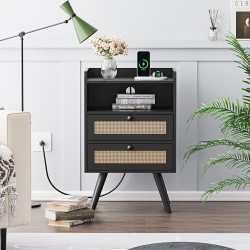 Night Stand with Charger Station (2 Count)