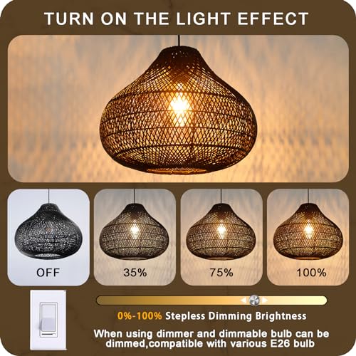 Karjear Black Rattan Chandelier