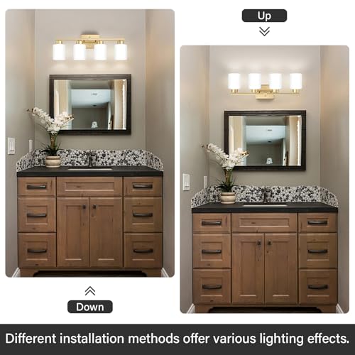 Gold Bathroom Light Fixtures Vanity Lights Over Mirror