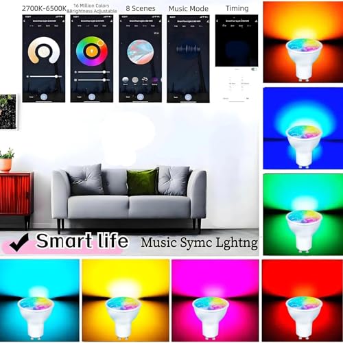 Smart Gu10 LED Bulbs Dimmable Color Changing