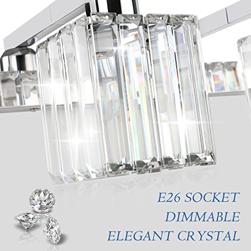 Bathroom Light Fixtures Crystal Modern Vanity Lighting Fixtures 4 Light Chrome Bathroom Vanity Light