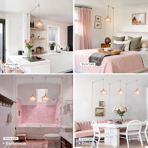 Plug in Pendant Light Hanging Light Fixtures with Plugin Cord On