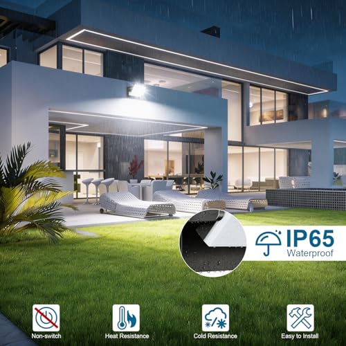 60W Outdoor LED Wall Light 360° Rotatable Panel 5000K IP65 2Pack