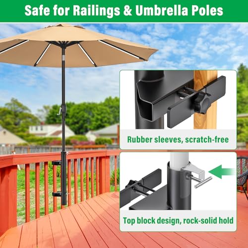 Deck Railing Umbrella Holder for 1