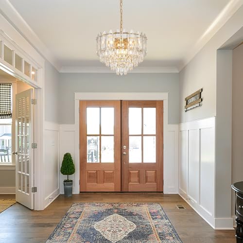 Modern Crystal Chandelier Gold 20" K9 Crystal Chandelier 5