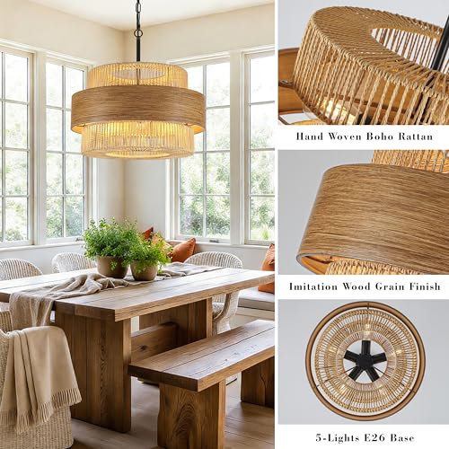 Rattan Chandelier