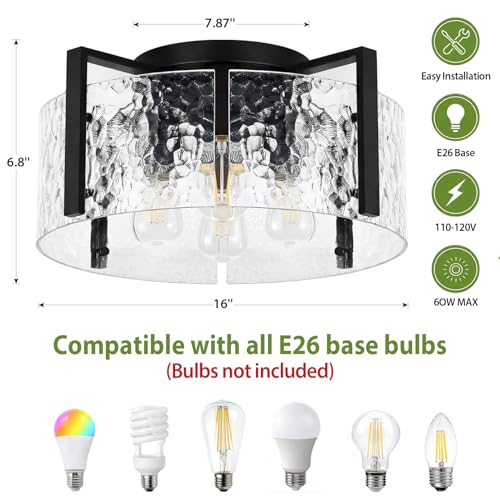 16" Semi Flush Mount Ceiling Light