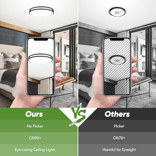 18inch 50W LED Flush Mount Ceiling Lights 5600lm Super Bright (2 Count)
