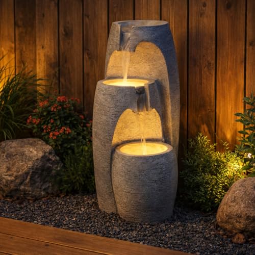 3 Tier Cascading Urn Outdoor Water Fountain