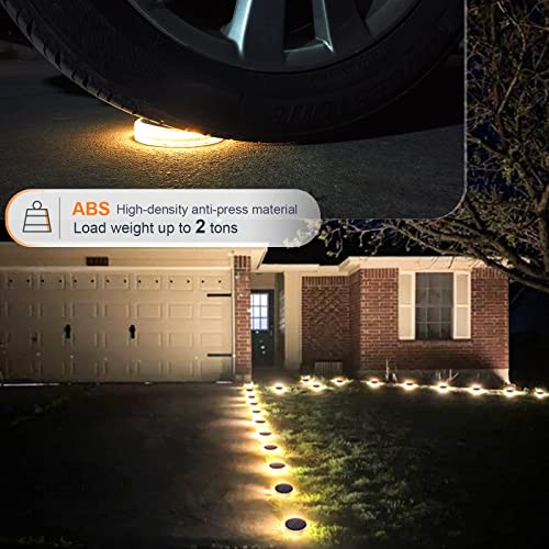 Solar Step Dock Deck Stair Stick on Lights for Outside Solar Powered (4 Count)
