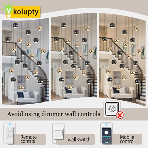 Rectangular Chandelier Crystal Balls Chandeliers Flush Mount Ceiling Light for Dining Room Living Room High Ceiling Chandelier for Staircase Foyer Entryway Black and Gold Chandeliers 2700k