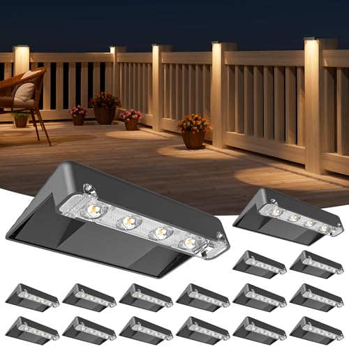 Solar Deck Lights Outdoor 16 Pack (16 Count)