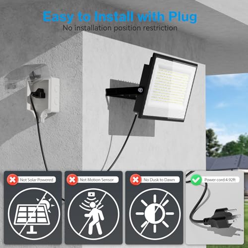 2 Pack 300W LED Flood Light Outdoor (2 Count)