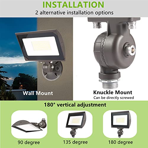 80W Outdoor LED Flood Light with 1 (2 Count)