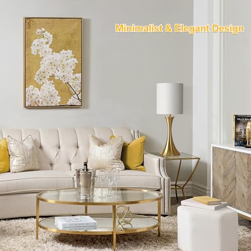 Gold Bedside Lamp Touch Control Table Lamp for Bedroom