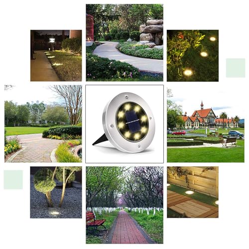 Solar Ground Lights Outdoor (12 Count)