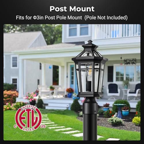 Black Outdoor Post Lights Hardwired