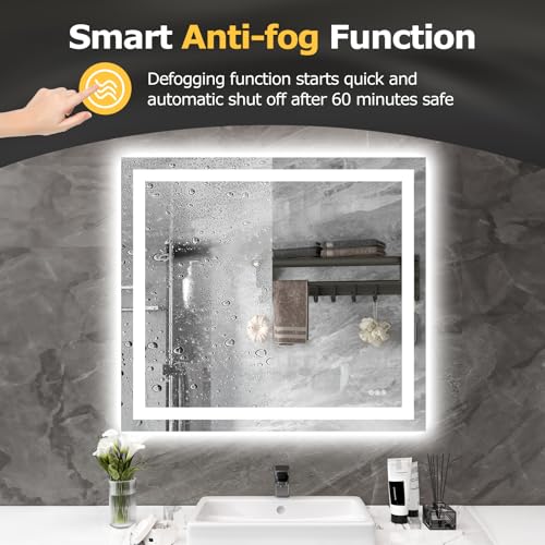 40"X36" LED Bathroom Mirror with Lights