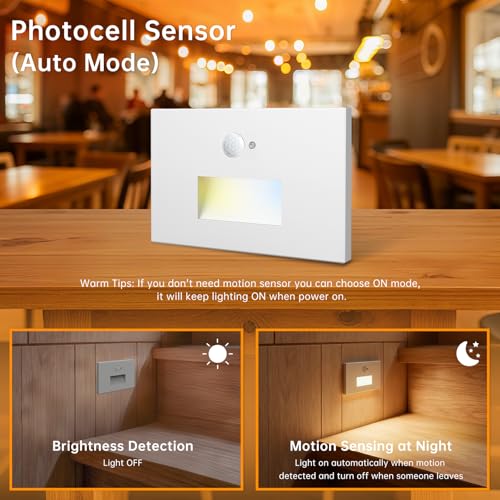 12 Pack 120V LED Step Lights Indoor Motion Sensor (12 Count)