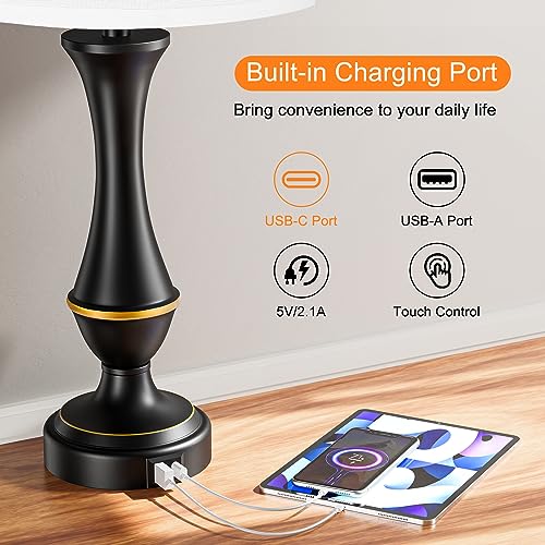 Touch Lamps for Nightstand (2 Count)