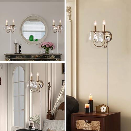 Plug in Crystal Wall Sconces