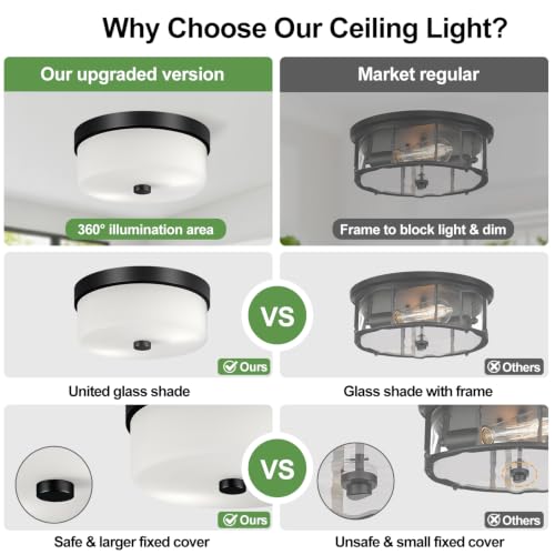 Black Flush Mount Ceiling Light Fixtures