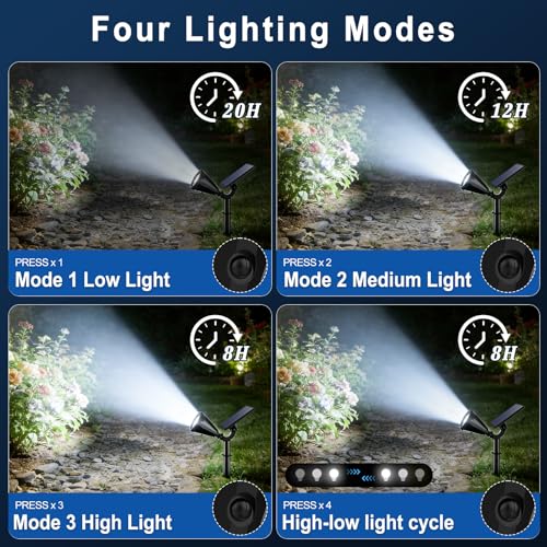 Solar Lights Outdoor Waterproof Flag Spotlights 6 Pack (6 Count)