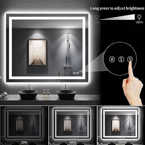 48"X40" LED Bathroom Mirror with Lights