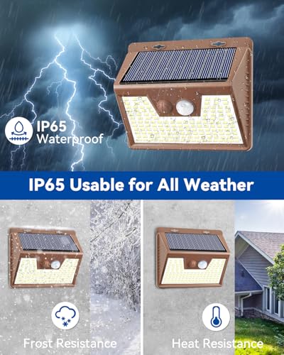 Brown Solar Lights Outdoor Motion Sensor 8 Pack (8 Count)